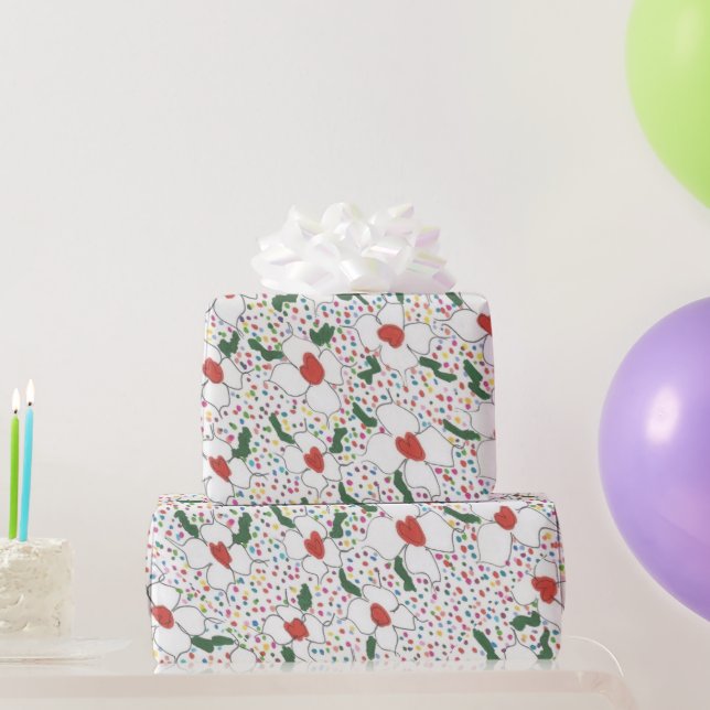 Classic Floral Pattern Wrapping Paper (Party Gifts)
