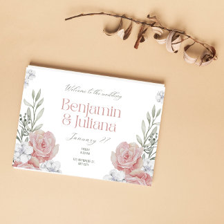 Classic Floral Simple Elegant Invitation