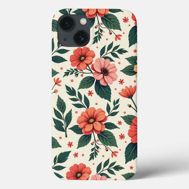 Classic Floral Symmetry Case-Mate iPhone Case (Back)