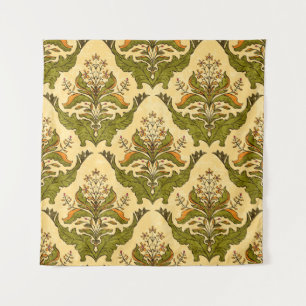 Classic floral wallpaper of stylised plants, seaml tapestry