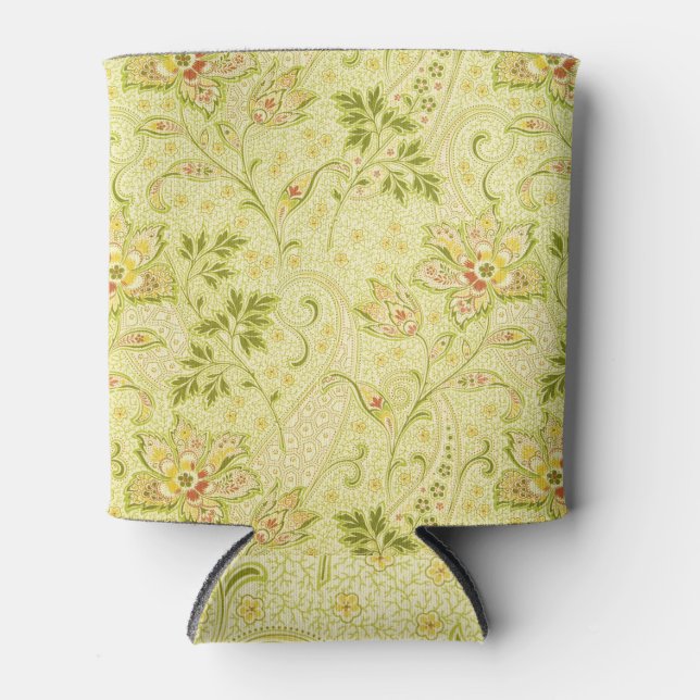 Classic Floral Wallpaper: Old Elegance Can Cooler (Front)