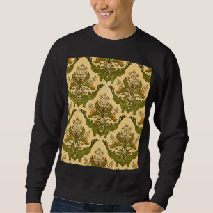 Classic floral wallpaper: stylised damask. sweatshirt