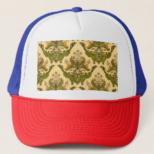Classic floral wallpaper: stylised damask. trucker hat