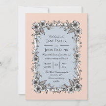 Classic Floral Wedding Invitation