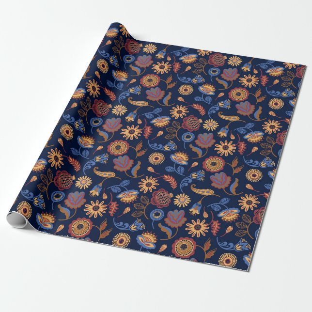 Classic Floral Wrapping Paper (Unrolled)