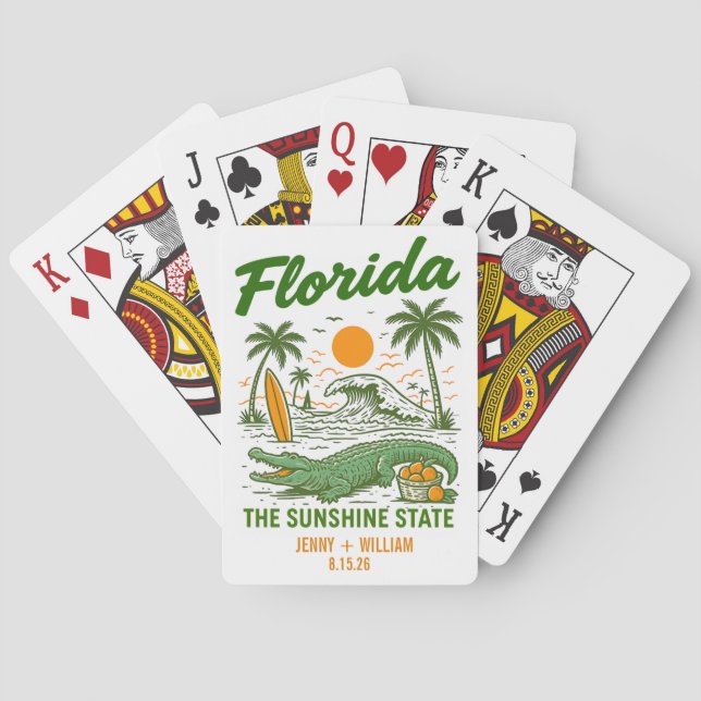 Classic Florida - Party Favour Playing Cards (Back)