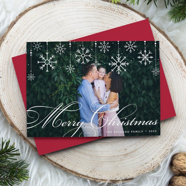 Classic Flourish | Merry Christmas Photo Holiday Card (Creator Uploaded)