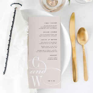 Classic Flourish Monogram Menu