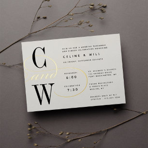 Classic Flourish Monogram Rehearsal Dinner