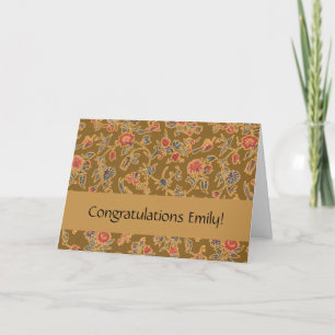 Classic Flower Chintz Pretty Soft Floral Design Card