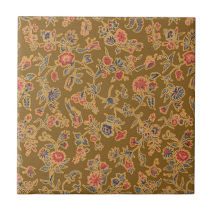 Classic Flower Chintz Pretty Soft Floral Design Ceramic Tile