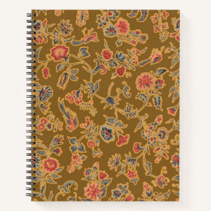Classic Flower Chintz Pretty Soft Floral Design Notebook