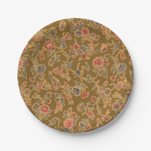 Classic Flower Chintz Pretty Soft Floral Design Paper Plate