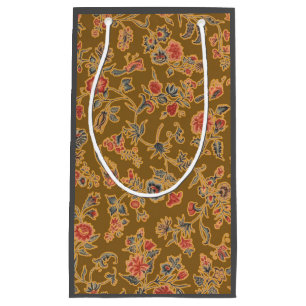 Classic Flower Chintz Pretty Soft Floral Design Small Gift Bag