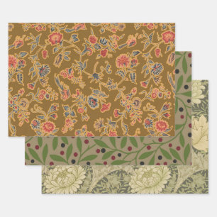 Classic Flower Chintz Pretty Soft Floral Design Wrapping Paper Sheet