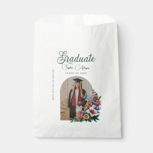 Classic Flower Garden Photo Graduation Favour Bag