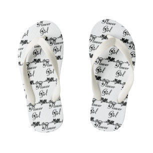 Classic Flower Girl Wedding Flip Flops