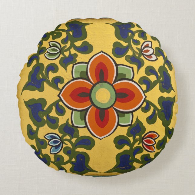 Classic Flower Oriental Mural Cushions (Front)