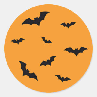 Classic Flying Bats Halloween Stickers