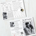 Classic Folded Wedding Newspaper Program Games