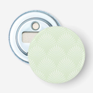 Classic foliage pattern in white and green bottle opener