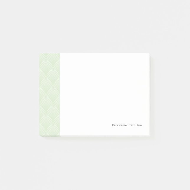 Classic foliage pattern in white and green post-it notes (Front)