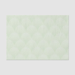 Classic foliage pattern in white and green tissue paper
