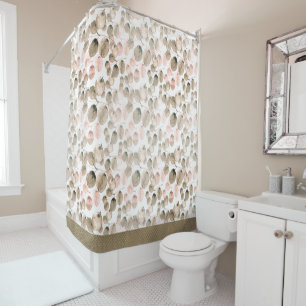 Classic Foliage Watercolor Shower Curtain
