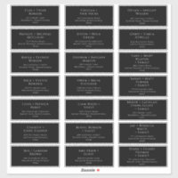 Classic Font | Black Wedding Guest Address Labels