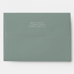 Classic Font Sage Colour 5x7 invitation envelope