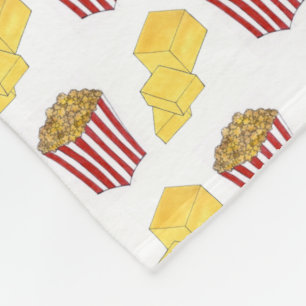Classic Food Pairing Movie Theatre Popcorn Butter Fleece Blanket