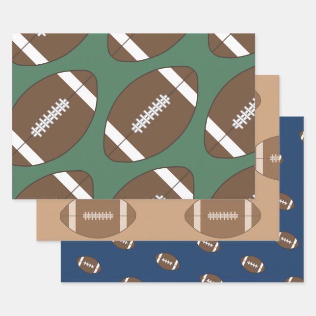 Classic Football Wrapping Paper Set (Set)