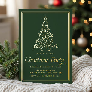 Classic Forest Green Christmas Tree Party