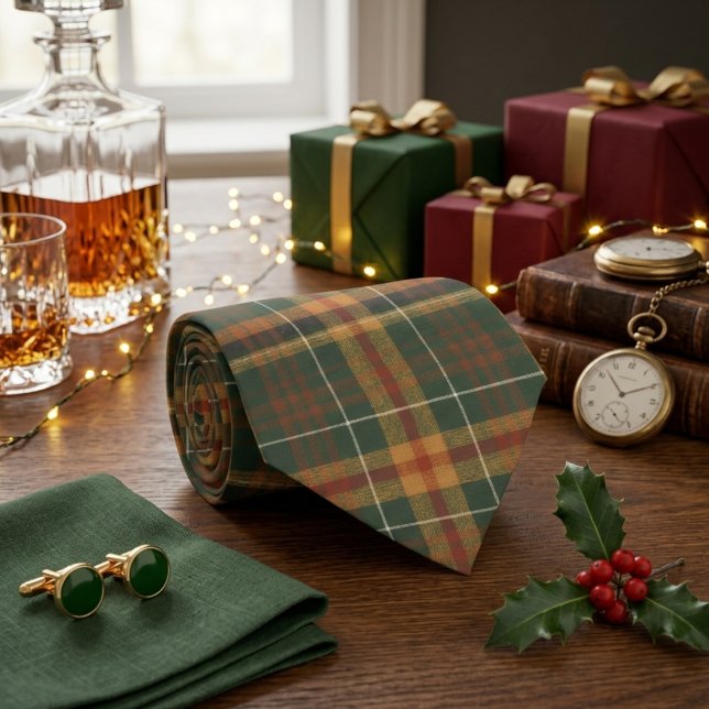 Classic Forest Green Tartan Plaid Pattern Tie (Creator Uploaded)