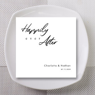 Classic Formal Black Wedding Napkin