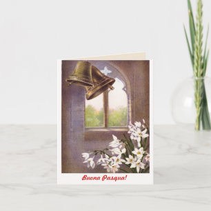 Classic formal Buona Pasqua  (Italian) Holiday Card