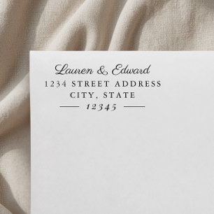 Classic Formal Couple Names Wedding Return Address Self-inking Stamp