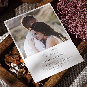 Classic Formal Modern Photo Wedding Invitation