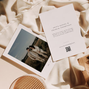 Classic Formal QR Code Wedding Photo Invitation