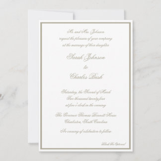 Classic Formal Wedding Invitation