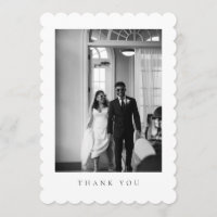 Classic Formal Wedding Photo QR Code Scalloped
