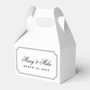 Classic Frame and Script Wedding Sweets Favour Box