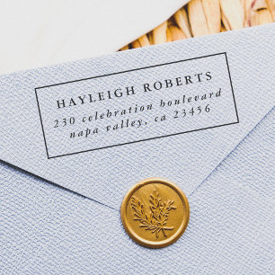 Classic Frame Formal Type Return Address Rubber Stamp