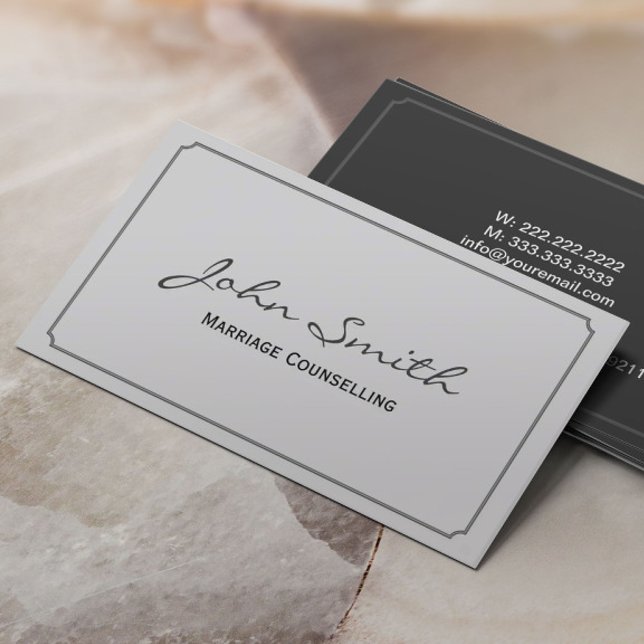 Classic Frame Marriage Counselling Business Card (Creator Uploaded)