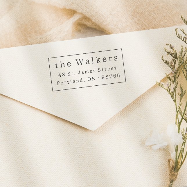 Classic Frame Name & Address Self-inking Stamp (Stamp Mock-up)