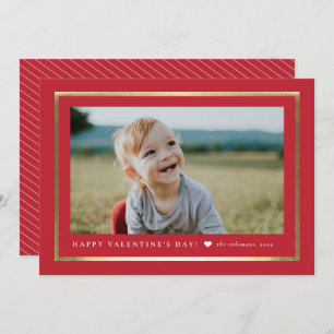 Classic Frame Portrait Photo Valentine's Day Card
