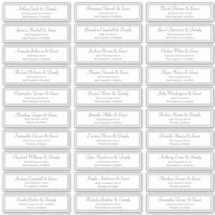 Classic Frame Script Wedding Guest Names Address