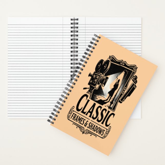 Classic Frames & Shadows Vintage Noir Cinema Spira Notebook (Inside)