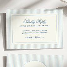 Classic French Blue Stripes RSVP Online Website