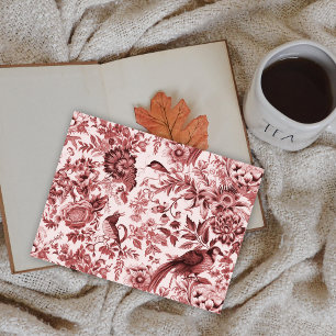 Classic French Countryside Toile du Jouy  Postcard